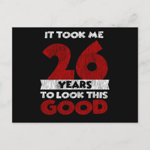 Retro 26 Jaar Oud Funny 26e Verjaardagscadeau Briefkaart