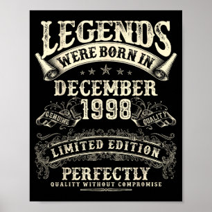 Retro 27e verjaardag voor mannen 27 jaar oud decem poster