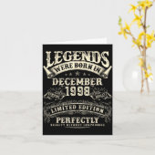 Retro 27th Birthday For Men 27 Year Old December 1 Kaart (Gele Bloem)