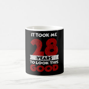 Retro 28 Jaar Oud Grappig 28e Verjaardagscadeau Koffiemok