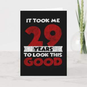 Retro 29 Jaar Oude Grappige 29e Verjaardagscadeau Kaart