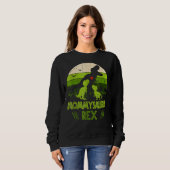 Retro 2 Kinder Mommysaurus Dinosaur Trui (Voorkant volledig)