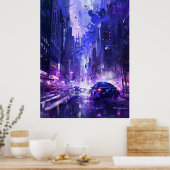 Retro 2D Street Fighter Style Achtergrond Poster (Keuken)