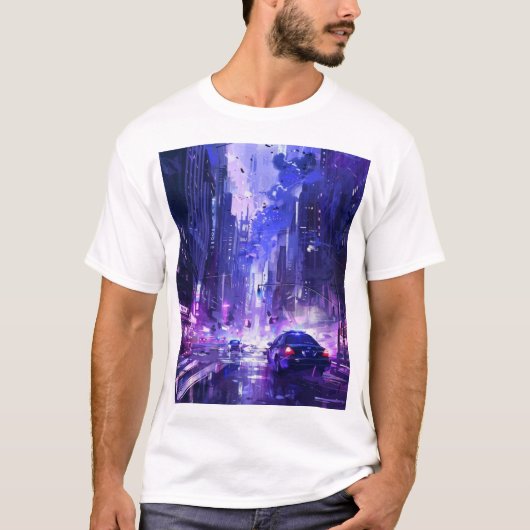 Retro 2D Street Fighter Style Game Achtergrond T-S T-shirt (Voorkant)