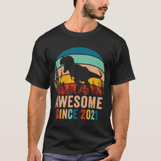 Retro 2e dag dinosaurus T rex boys Geweldige sinds T-shirt