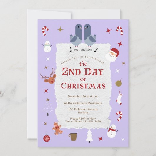 Retro 2e Dag van Kerstmis Vertraagd Kerstfeest Kaart (Voorkant)