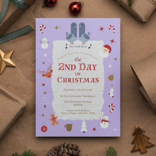 Retro 2e Dag van Kerstmis Vertraagd Kerstfeest Kaart