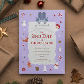 Retro 2e Dag van Kerstmis Vertraagd Kerstfeest Kaart