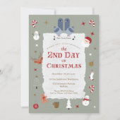Retro 2e Dag van Kerstmis Vertraagd Kerstfeest Kaart (Voorkant)