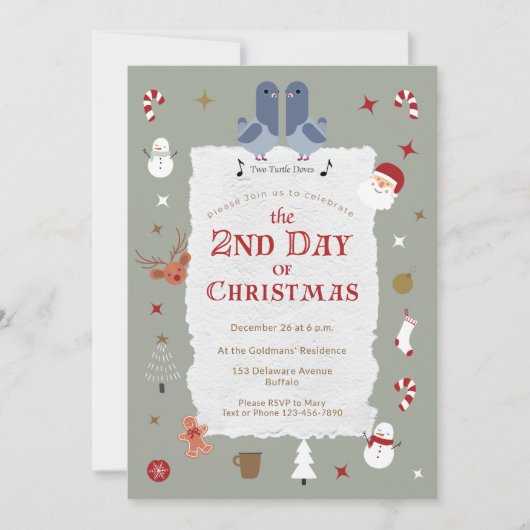 Retro 2e Dag van Kerstmis Vertraagd Kerstfeest Kaart (Voorkant)