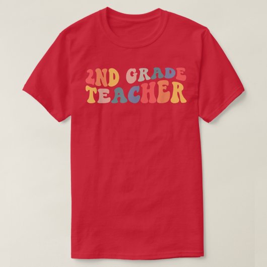 Retro 2e klas leraar Funny Second graad terug naar T-shirt (Design voorkant)