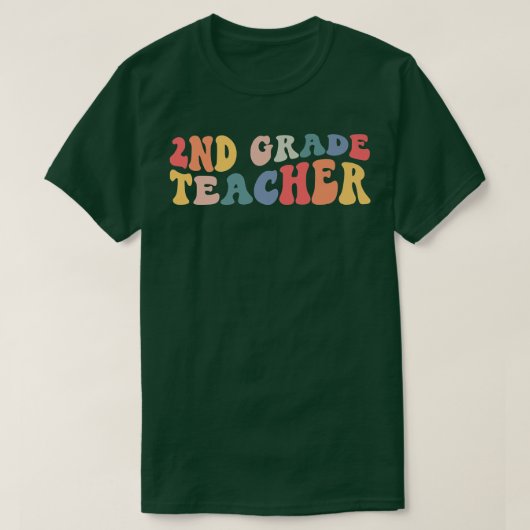 Retro 2e klas leraar Funny Second graad terug naar T-shirt (Design voorkant)