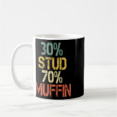 Retro 30 Stud 70 Muffin Sarcasme Papa Bod Figuur Koffiemok (Links)
