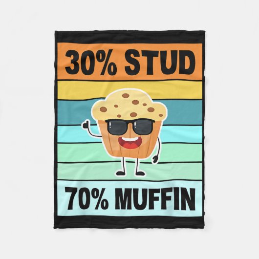 Retro 30 Stud 70 Muffin Shirt Stud Muffin Shirt Va Fleece Deken (Voorkant)