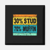 Retro 30 Stud 70 Muffin Shirt Stud Muffin Shirt Va Magneet (Voorkant)