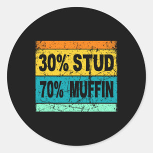 Retro 30 Stud 70 Muffin Shirt Stud Muffin Shirt Va Ronde Sticker