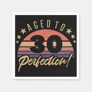 Retro 30e verjaardag humor servet