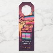 Retro 30e verjaardag Karaoke Party Flessenhanger (Voorkant)