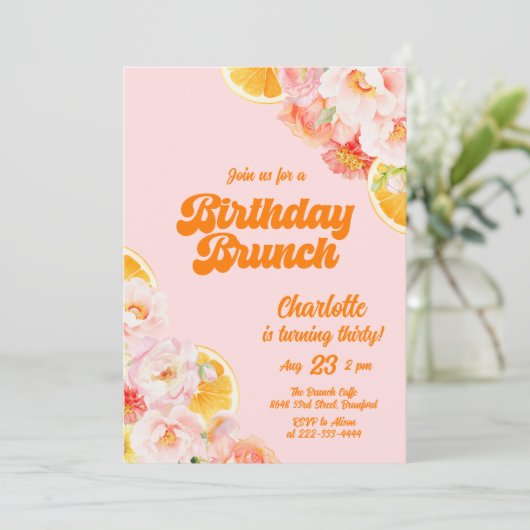 Retro 30e verjaardag uitnodiging (Staand voorkant)