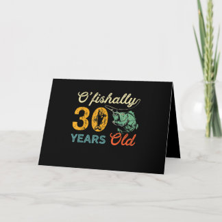 Retro 30e verjaardag vissen cadeau wordt 30 baars kaart