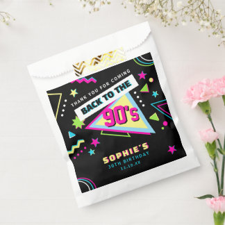 Retro 30e verjaardagsfeestje terug naar de jaren 9 bedankzakje