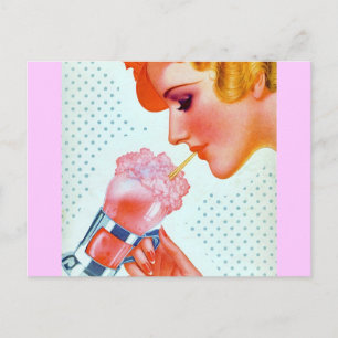 Retro 30's Milkshake Briefkaart