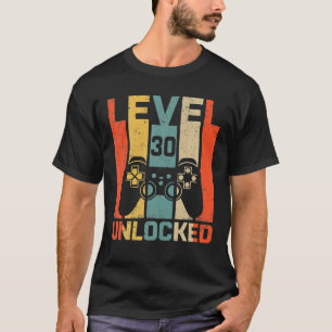 Retro  30th Birthday Gamer Level 30 T-shirt