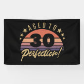 Retro 30th Birthday Humor Spandoek (Horizontaal)