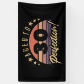 Retro 30th Birthday Humor Spandoek (Verticaal)