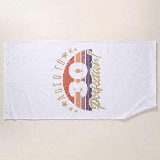 Retro 30th Birthday Humor Strandlaken (Voorkant)