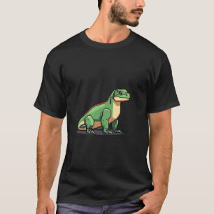 Retro 32-bits Stijl Game Pixel Art Komodo Draak T-shirt
