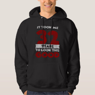 Retro 32 Jaar Oude Grappige 32e Verjaardagscadeau Hoodie