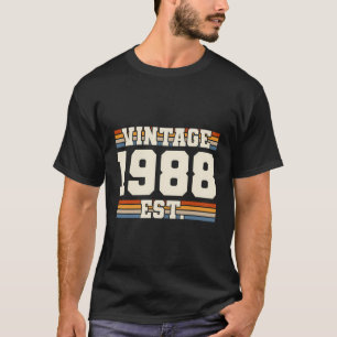 Retro 32 jaar oude Vintage 1988 opgericht 32nd B T-shirt
