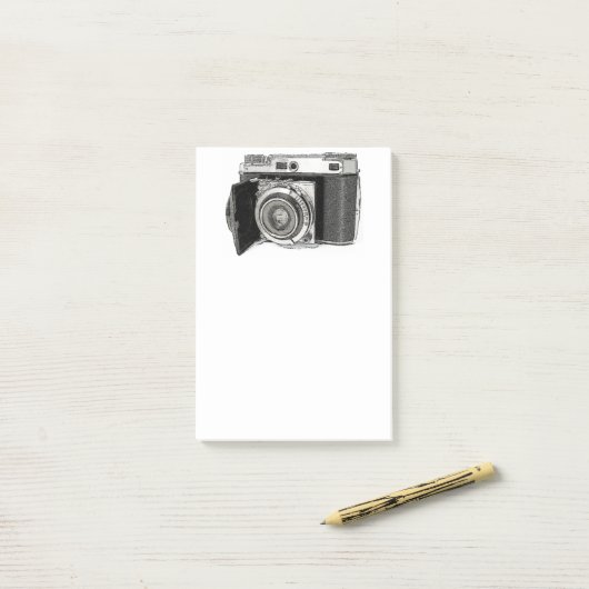 Retro 35mm Film Camera Fotograaf Kunsttekening Post-it® Notes (Op bureau)