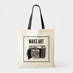 Retro 35mm Film Camera Fotograaf Kunsttekening Tote Bag
