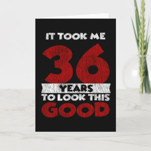 Retro 36 Jaar Oude Grappige 36e Verjaardagscadeau Kaart