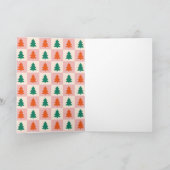 Retro 3 Photo Christmas Collage Folded Feestdagen Kaart (Binnen)