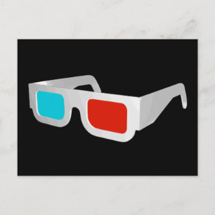 Retro 3D-bril Grafisch Briefkaart