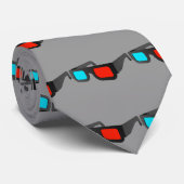 Retro 3D-bril Grafisch Stropdas (Opgerold)