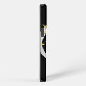 Retro 3D Effect Gold en Silver Musical Notes iPhone Hoesje (Rechterkant)
