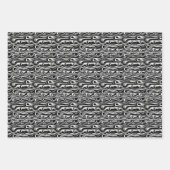 Retro 3D wervelt  patroon Inpakpapier Vel (Voorkant 3)