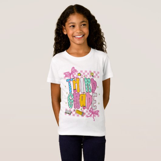 Retro 3rd Grade  T-shirt (Voorkant volledig)