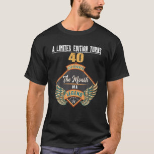Retro 40 jaar oude dag september 1981 Bir T-shirt