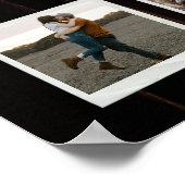 Retro 40e Jubileum Hearts Custom Photo Collage Poster (Hoek)