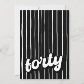 Retro 40e verjaardag uitnodiging | veertigjarig be (Achterkant)