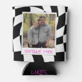 Retro 40e Verjaardag Vintage 1985 Checker Beer Blikjeskoeler (Voorkant)