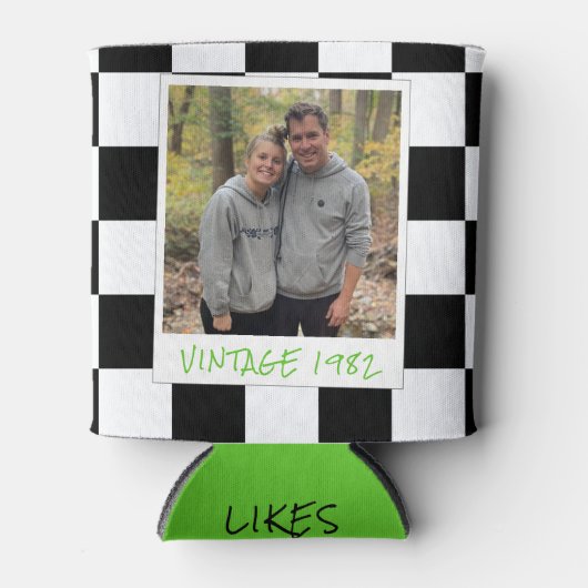 Retro 40th Birthday 1982 Checker Blikjeskoeler (Voorkant)