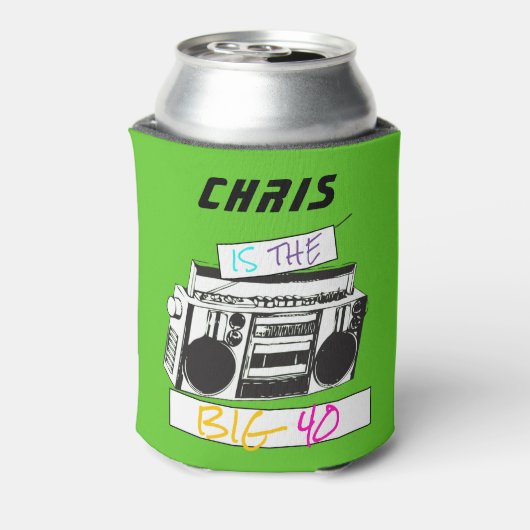 Retro 40th Birthday 1982 Checker Blikjeskoeler (Blikje Achterkant)