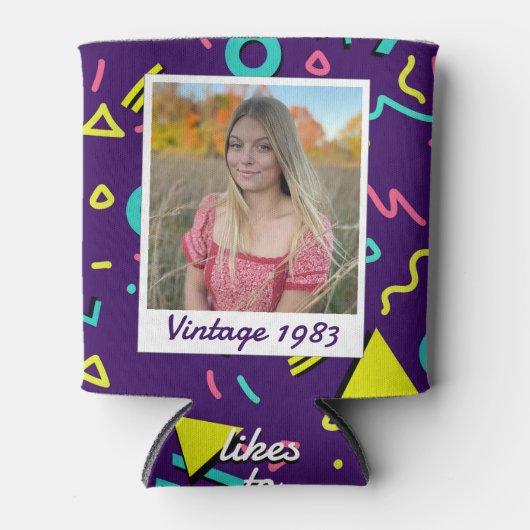 Retro 40th Birthday  1983 Foto Blikjeskoeler (Voorkant)