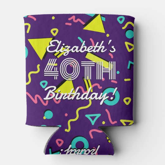 Retro 40th Birthday  1983 Foto Blikjeskoeler (Achterkant)